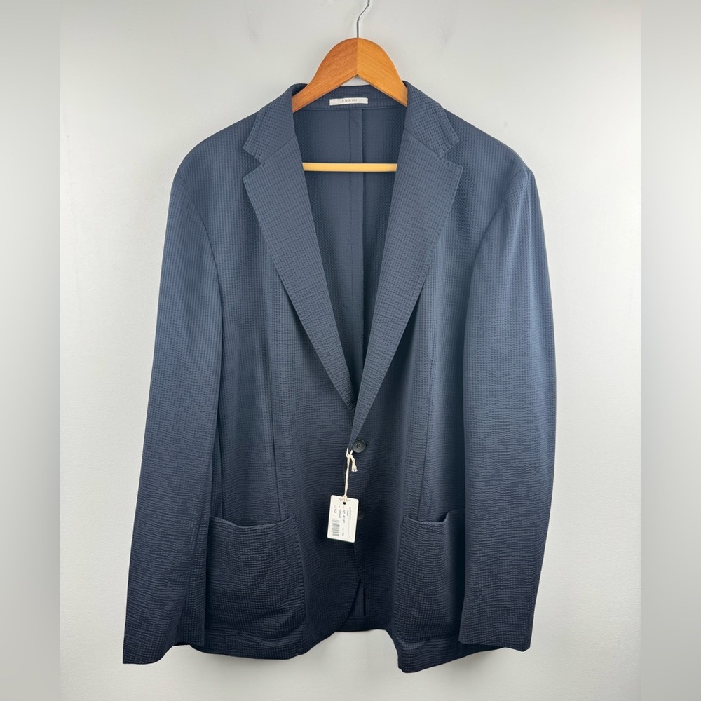 NWT Fradi Men Navy‎ Blazer Size 42R *flawed